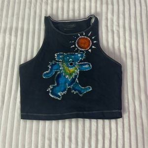 Small business bear crop shirt